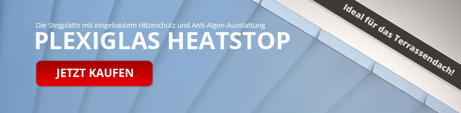 PLEXIGLAS Heatstop Stegplatten mit Anti-Algen-Ausstattung
